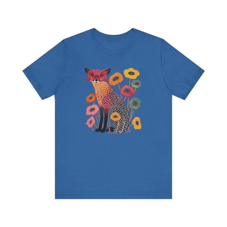 Fox Flowers Fox Shirt Unique Fox Shirt Fox Illustrated Fox Shirt Nature Lover T-Shirts, Hoodie, Sweatshirt - T-Shirt, Sweatshirt, Hoodie