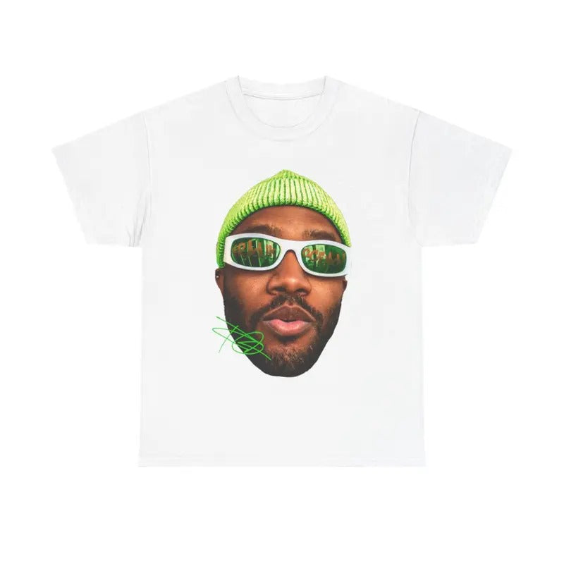 Frank Blonded Inspired Vintage Heavy Cotton 100% Cotton Singer'S Face Art Shirt Casual Menswear Top Streetwear Classic T-Shirts, Hoodie, Sweatshirt - T-Shirt, Sweatshirt, Hoodie