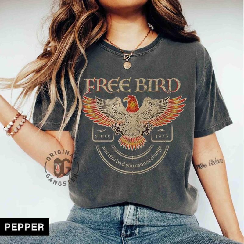 Free Bird Shirt Band Old School Band Retro Music Shirt Rock Band Shirts T-Shirts, Hoodie, Sweatshirt - T-Shirt, Sweatshirt, Hoodie