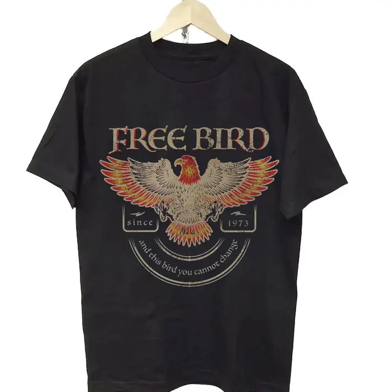 Free Bird Shirt Band Old School Band Retro Music Shirt Rock Band Shirts Classic Cotton T-Shirts, Hoodie, Sweatshirt - T-Shirt, Sweatshirt, Hoodie