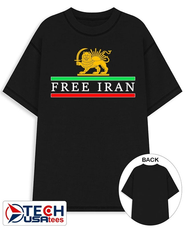 Free Iran Lion and Sun logo shirt Unisex T-shirt, Sweatshirt, Hoodie, Long Sleeve Tee - T-Shirt, Sweatshirt, Hoodie