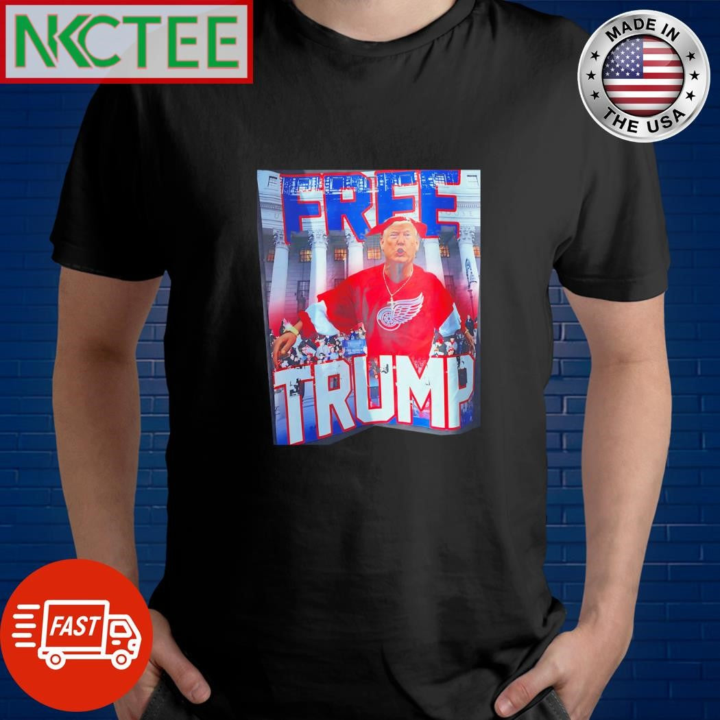 Free Trump Detroit Red Wings shirt Unisex T-shirt, Sweatshirt, Hoodie, Long Sleeve Tee - T-Shirt, Sweatshirt, Hoodie