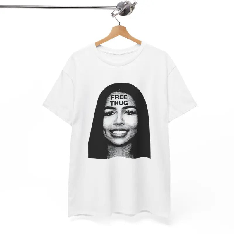 Free Thug Thug Y2K Hip Hop Streetwear Vintage Grahpic Cotton Crew Neck Him Her Womenswear Top Love Print T-Shirts, Hoodie, Sweatshirt - T-Shirt, Sweatshirt, Hoodie