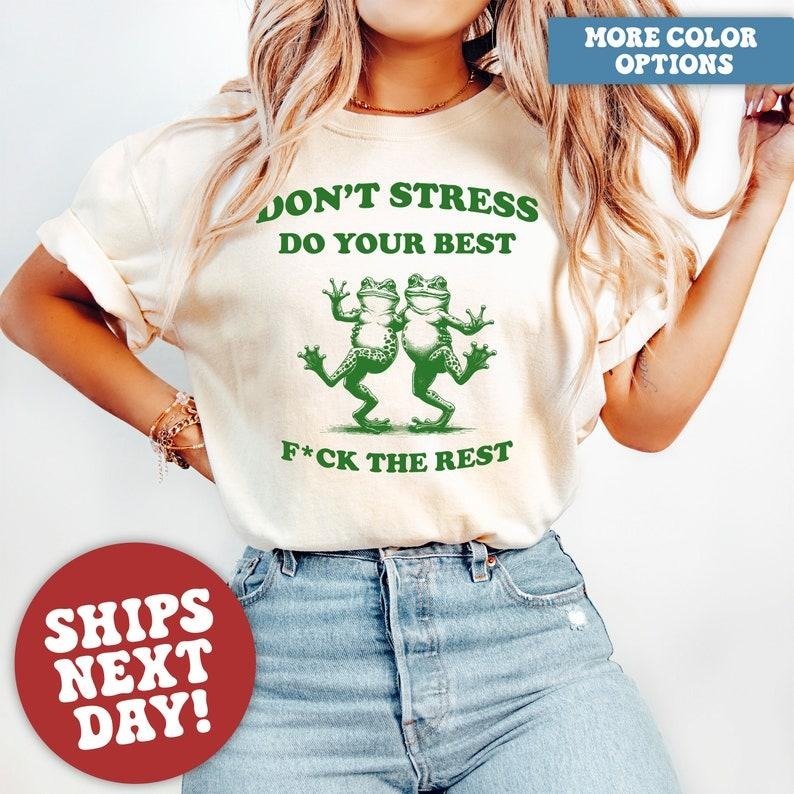 Frog Shirt Mental Health Shirt Funny Frog Shirt Meme Anxiety Shirt Y2K T-Shirts, Hoodie, Sweatshirt - T-Shirt, Sweatshirt, Hoodie