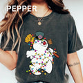 Frosty Snowman Shirt Shirt Comfort Colors Shirt (COMFORT COLORS CASUAL SHIRT SHIRT) Cotton Fabric Womenswear Top Printed T-Shirts, Hoodie, Sweatshirt - T-Shirt, Sweatshirt, Hoodie