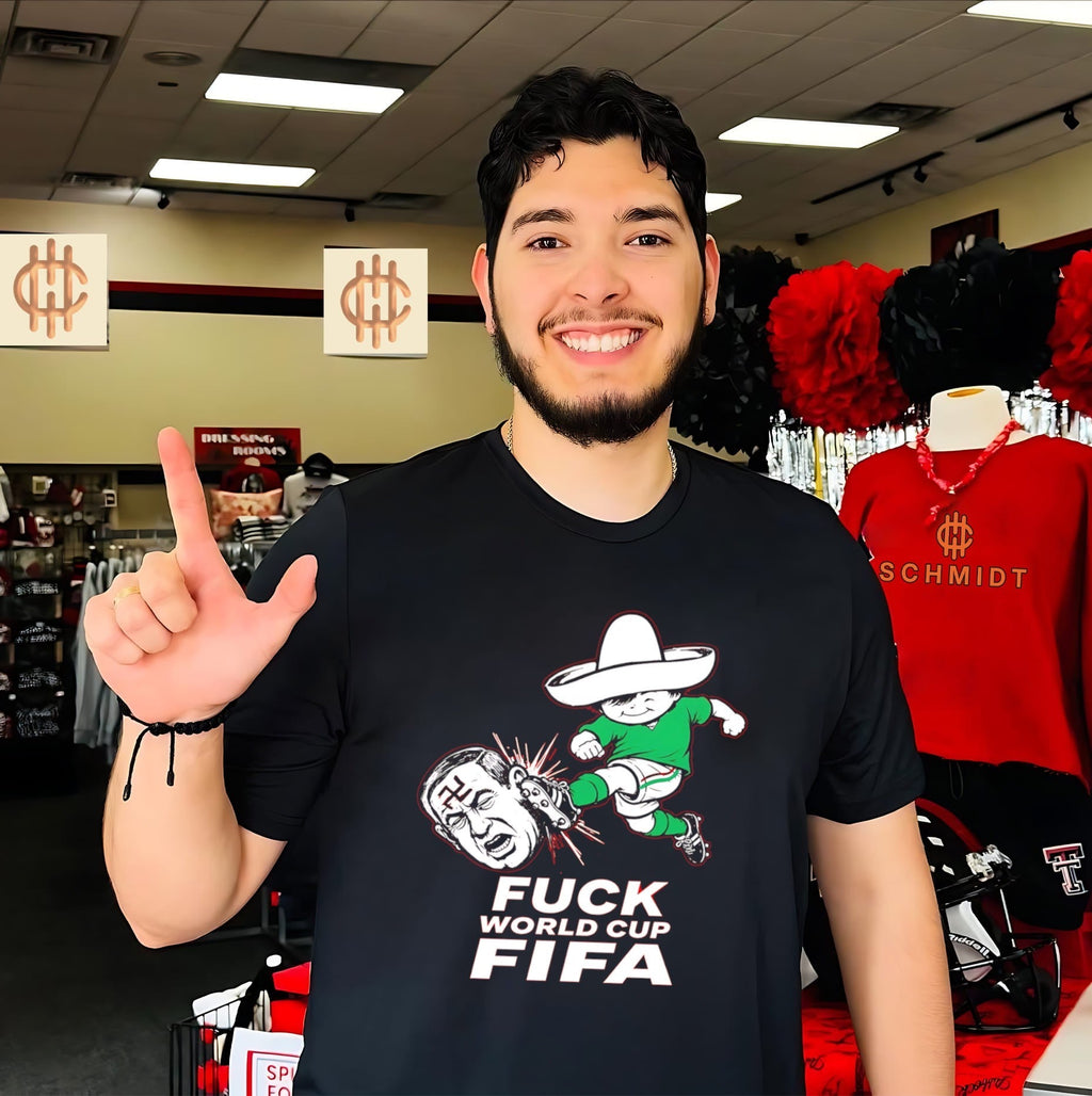 Fuck World Cup FIFA illustration shirt Unisex T-shirt, Sweatshirt, Hoodie, Long Sleeve Tee - T-Shirt, Sweatshirt, Hoodie