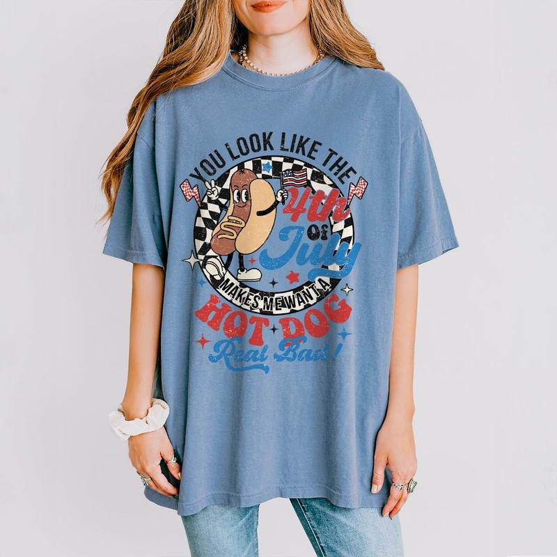 Funny 4th July Hot Dog Shirt You Like 4th July Patriotic Humor Independence Day Celebration USA Pride Shirt Retro 4th July Comfortable Casual July 4th BBQ Shirt T-Shirts, Hoodie, Sweatshirt - T-Shirt, Sweatshirt, Hoodie