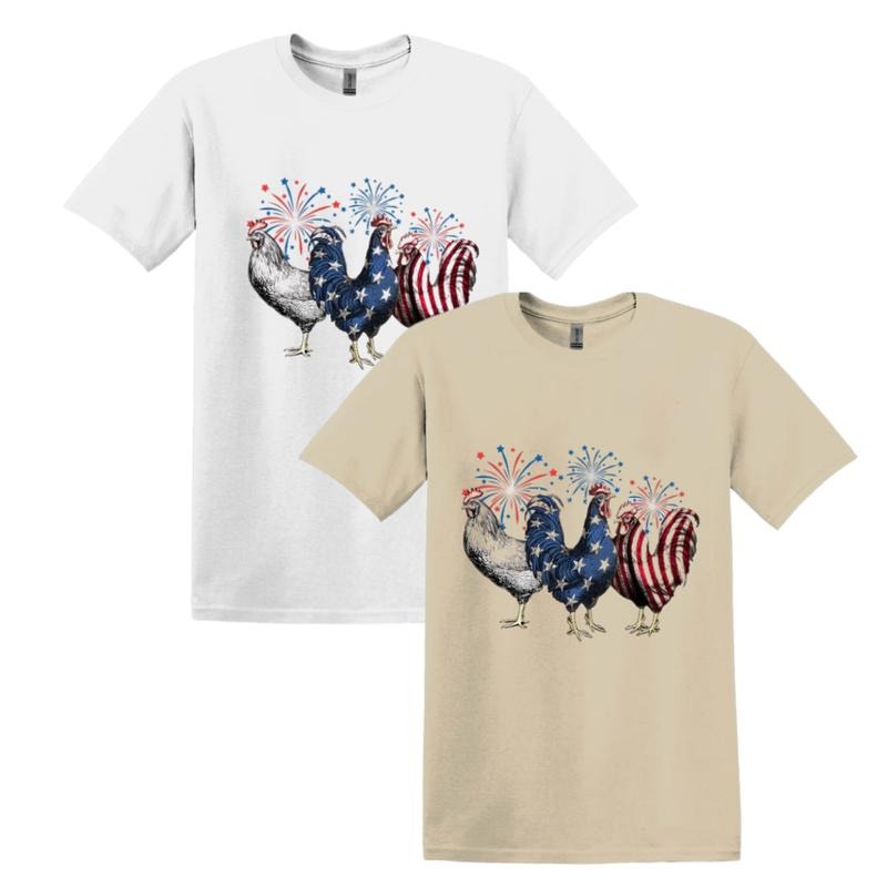 Funny 4th July Shirt Chicken Independence Day USA Flag Patriotic Freedom Fourth July USA T-Shirts, Hoodie, Sweatshirt - T-Shirt, Sweatshirt, Hoodie