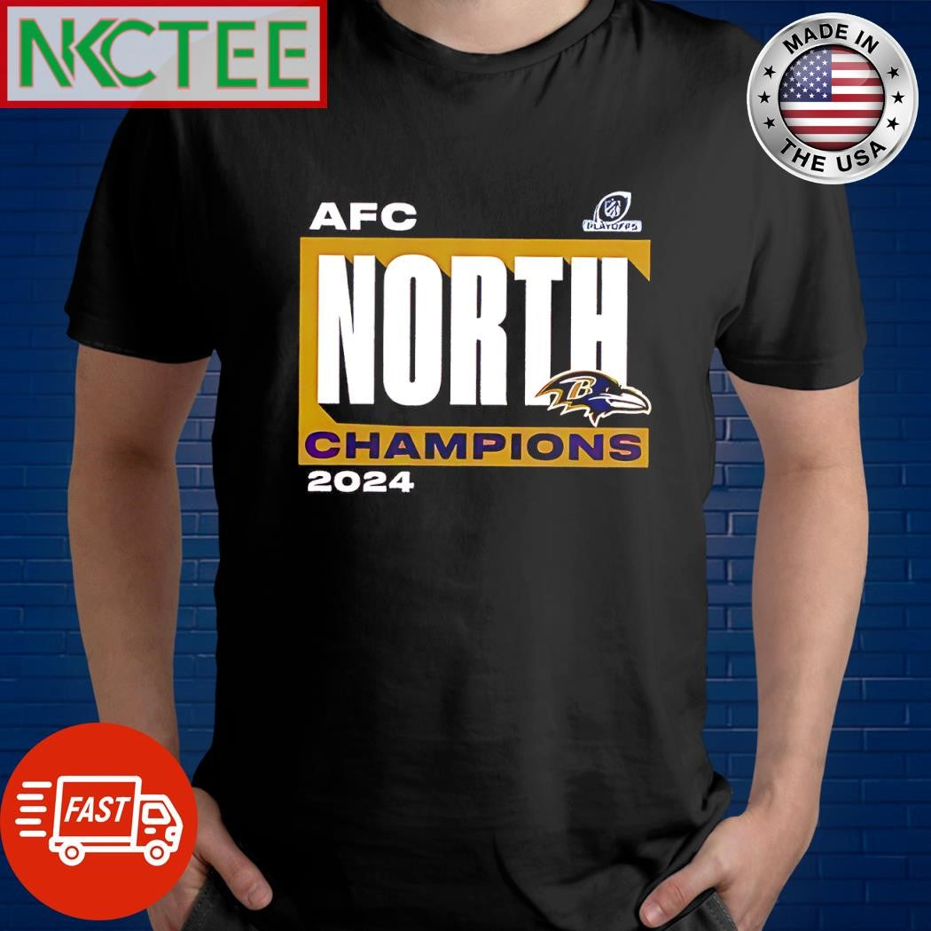 Funny Afc North Division Champions 2024 Baltimore Ravens shirt Unisex T-shirt, Sweatshirt, Hoodie, Long Sleeve Tee - T-Shirt, Sweatshirt, Hoodie