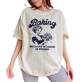 Funny Baking Vintage Mom Baker Vintage Wake Bake Mama Unhinged Shirts Sarcastic Mom Baking Comfy Tops Womenswear Cotton Fabric Relaxed Fit Chic T-Shirts, Hoodie, Sweatshirt - T-Shirt, Sweatshirt, Hoodie