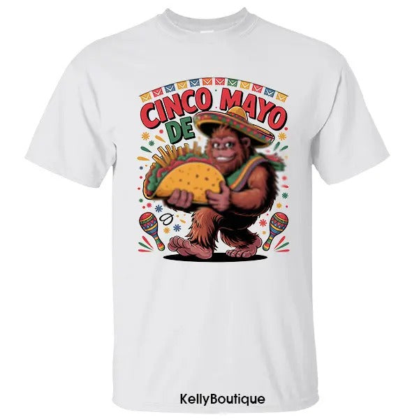 Funny Bigfoot Sasquatch Carrying Taco Cinco De Mayo Shirt National Park Taco Tuesday Camping Hiking Lovers Cotton T-Shirts, Hoodie, Sweatshirt - T-Shirt, Sweatshirt, Hoodie