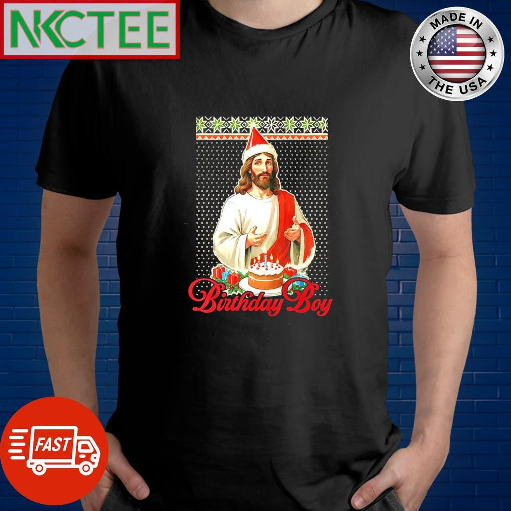 Funny Birthday Boy Jesus ugly Christmas shirt Unisex T-shirt, Sweatshirt, Hoodie, Long Sleeve Tee - T-Shirt, Sweatshirt, Hoodie