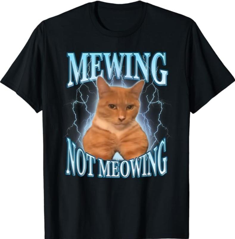 Funny Cat Meme Mewing LooksMax Meowing Cat Top Womenswear Streetwear T-Shirts, Hoodie, Sweatshirt - T-Shirt, Sweatshirt, Hoodie