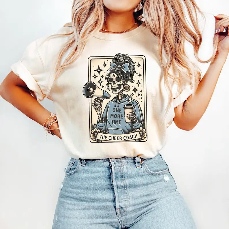 Funny Cheer Coach Shirt Cheerleading Coach Tarot Card Cheerleader Halloween Cheerleading Coach T-Shirts, Hoodie, Sweatshirt - T-Shirt, Sweatshirt, Hoodie