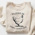 Funny Chicken Fluent Fowl Language Humorous Chicken Lover Farmer Crazy Country Girl Funny Animals Check Womenswear Fitted Athletic T-Shirts, Hoodie, Sweatshirt - T-Shirt, Sweatshirt, Hoodie