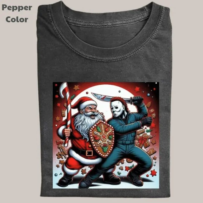Funny Vintage Michael Myers Santa Movies Meme Cringe Funny Dumb Shirt Menswear Womenswear Streetwear T-Shirts, Hoodie, Sweatshirt - T-Shirt, Sweatshirt, Hoodie