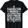 Funny Construction Work Shirts Funny Construction Dad Construction Worker Menswear Casual Cotton T-Shirts, Hoodie, Sweatshirt - T-Shirt, Sweatshirt, Hoodie