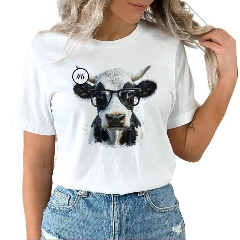 Funny Cow Wearing Glasses Custom More Shirt Cool Cow Farm Animal All #Hg 1 Cotton Top T-Shirts, Hoodie, Sweatshirt - T-Shirt, Sweatshirt, Hoodie