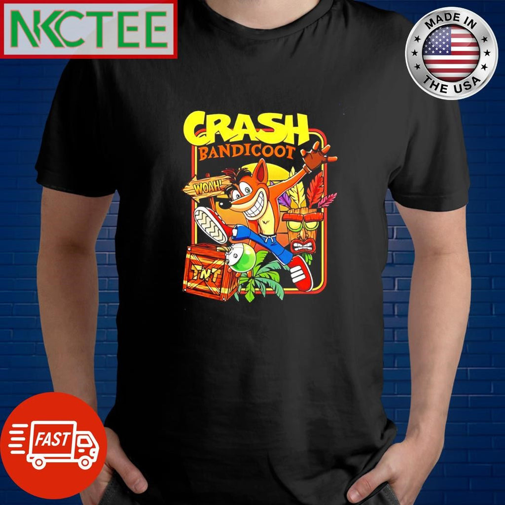 Funny Crash Bandicoot woah TNT shirt Unisex T-shirt, Sweatshirt, Hoodie, Long Sleeve Tee - T-Shirt, Sweatshirt, Hoodie
