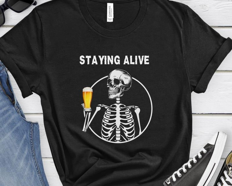 Funny Drinking Shirt Dad Halloween Shirt Funny Halloween Shirt Funny Skeleton Shirts Skeleton Drinking Beer Halloween Party Shirt TK43GN T-Shirts, Hoodie, Sweatshirt - T-Shirt, Sweatshirt, Hoodie