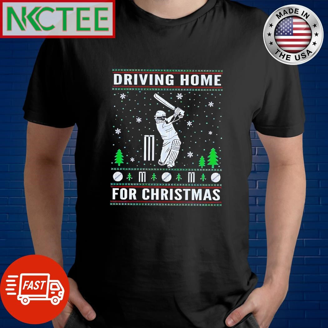 Funny Driving home for Christmas ugly batting shirt Unisex T-shirt, Sweatshirt, Hoodie, Long Sleeve Tee - T-Shirt, Sweatshirt, Hoodie