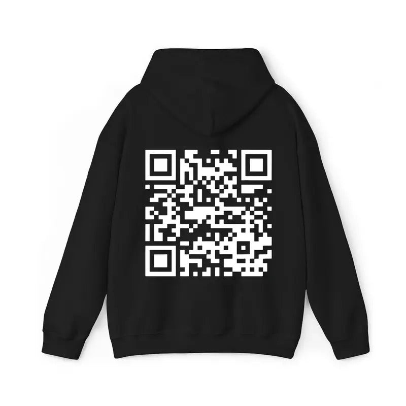 Funny FU QR Code Back Side QR Code Back Side Her Him Classic Fabric Top Cotton T-Shirts, Hoodie, Sweatshirt - T-Shirt, Sweatshirt, Hoodie