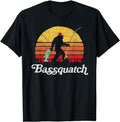 Funny Fishing Shirts Funny Bigfoot Fishing Outdoor Retro Cotton Casual Classic T-Shirts, Hoodie, Sweatshirt - T-Shirt, Sweatshirt, Hoodie