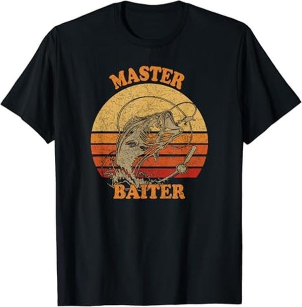 Funny Fishing Shirts Master Baiter Vintage Bass Fishing Funny Camping Cotton T-Shirts, Hoodie, Sweatshirt - T-Shirt, Sweatshirt, Hoodie