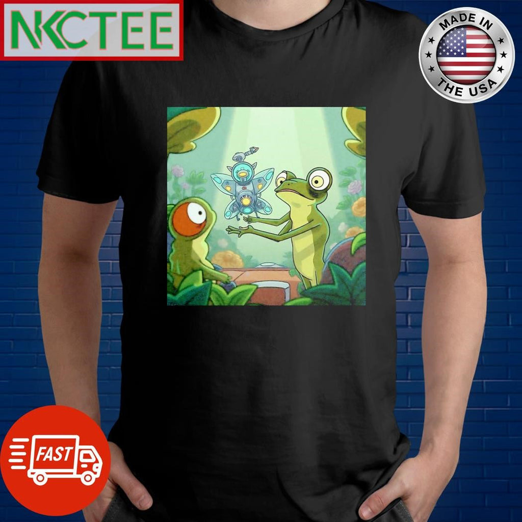 Funny Frog with robot paint shirt Unisex T-shirt, Sweatshirt, Hoodie, Long Sleeve Tee - T-Shirt, Sweatshirt, Hoodie