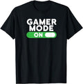 Funny Gamer Shirts Gamers Gamer Mode Funny Novelty Gaming Video Games Menswear Top Casual Classic T-Shirts, Hoodie, Sweatshirt - T-Shirt, Sweatshirt, Hoodie