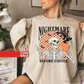Funny Halloween Skeleton Halloween Shirt Coffee Fall Shirt Fall T-Shirts, Hoodie, Sweatshirt - T-Shirt, Sweatshirt, Hoodie