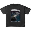 Funny Meme Shirt I May Be Cringe But I Am Free Possum Shirt Retro Opossums Sarcastic Animal Trash Panda Humorous Quote T-Shirts, Hoodie, Sweatshirt - T-Shirt, Sweatshirt, Hoodie