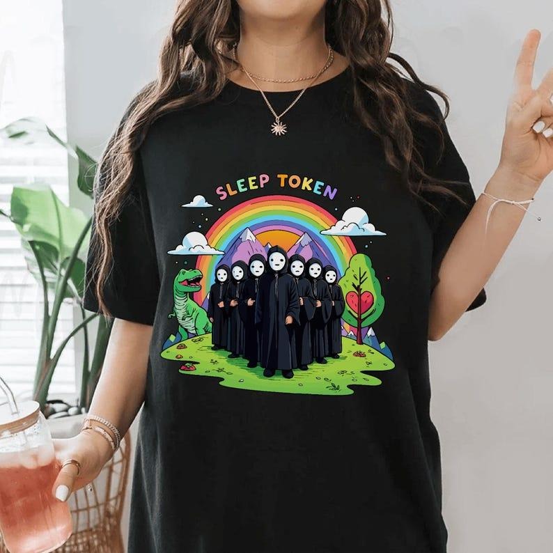 Funny Meme Sleep Token Flamingo Band Even Arcadia Concert Tour 2025 Goth Band T-Shirts, Hoodie, Sweatshirt - T-Shirt, Sweatshirt, Hoodie
