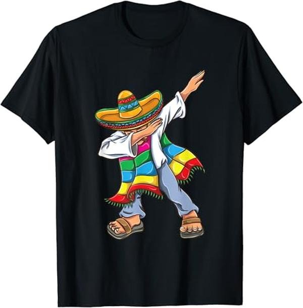Funny Mexican Shirts Dabbing Mexican Poncho Cinco De Mayo Menswear Top Casual Classic T-Shirts, Hoodie, Sweatshirt - T-Shirt, Sweatshirt, Hoodie