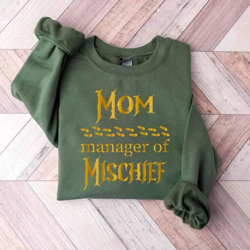 Funny Mom Manager Mischief Shirt Wizard Mom Shirt Shirt Magical Mom Shirt Mom T-Shirts, Hoodie, Sweatshirt - T-Shirt, Sweatshirt, Hoodie