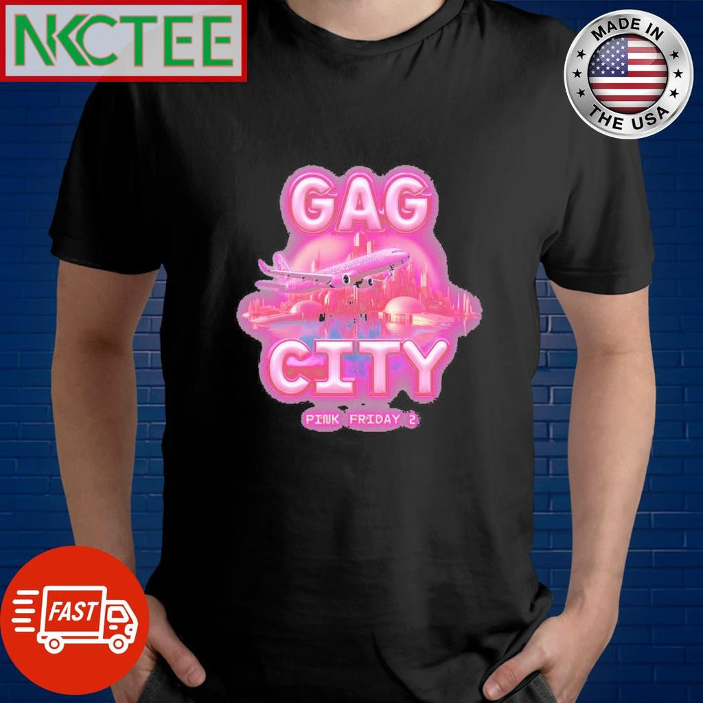 Funny Nicki Minaj Gag City Pink Friday 2 airplane shirt Unisex T-shirt, Sweatshirt, Hoodie, Long Sleeve Tee - T-Shirt, Sweatshirt, Hoodie