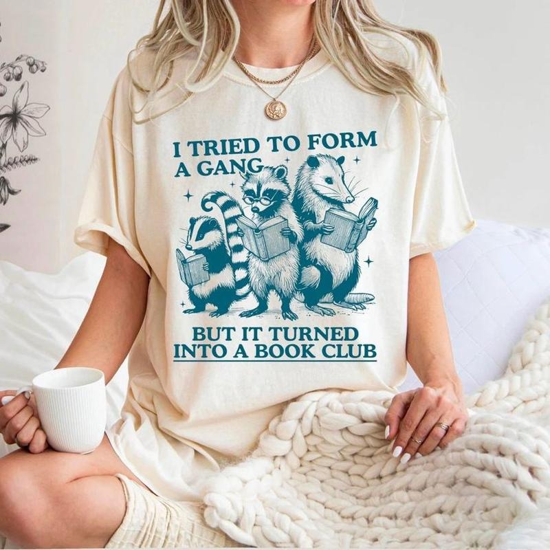 Funny Reading Shirt I Tried Form Gang But Turned Book Club Retro Librarian Shirt Book Club Shirt Bookworm T-Shirts, Hoodie, Sweatshirt - T-Shirt, Sweatshirt, Hoodie