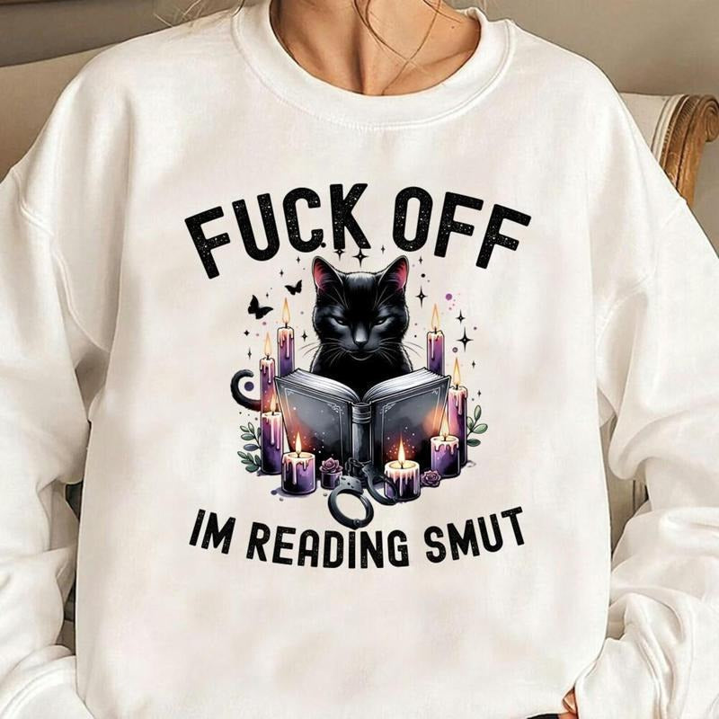 Funny Smut Reader Shirt Black Cat Reading Digital Download Book Lover Sublimation Sassy Bookish Clipart Smut Reading T-Shirts, Hoodie, Sweatshirt - T-Shirt, Sweatshirt, Hoodie