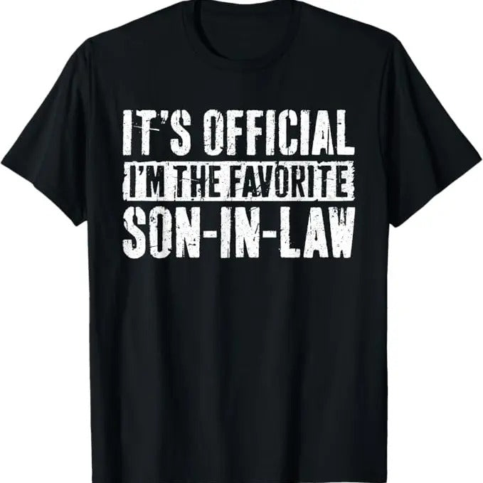Funny Son Law Shirt 'S Official I'M Favorite Son Law Menswear Casual Cotton T-Shirts, Hoodie, Sweatshirt - T-Shirt, Sweatshirt, Hoodie