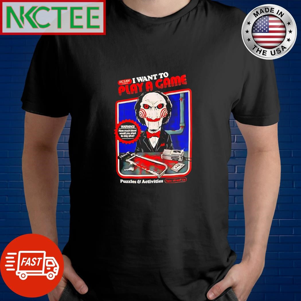 Funny Steven Rhodes and SAW I want to play a game shirt Unisex T-shirt, Sweatshirt, Hoodie, Long Sleeve Tee - T-Shirt, Sweatshirt, Hoodie