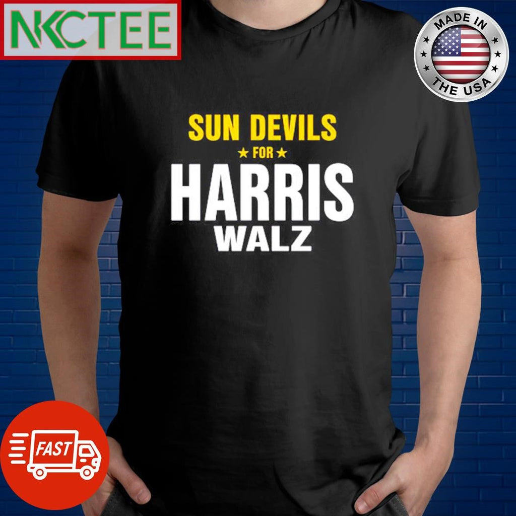 Funny Sun Devils For Harris Walz shirt Unisex T-shirt, Sweatshirt, Hoodie, Long Sleeve Tee - T-Shirt, Sweatshirt, Hoodie