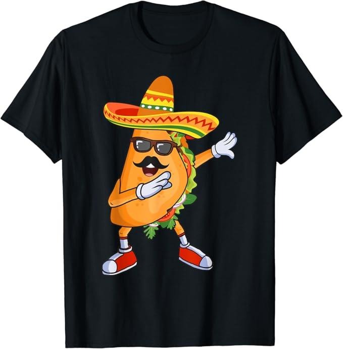 Funny Taco Shirts Mexican Food Lovers Dabbing Taco Funny Cinco De Mayo Mexican Party Menswear Top Casual Classic T-Shirts, Hoodie, Sweatshirt - T-Shirt, Sweatshirt, Hoodie