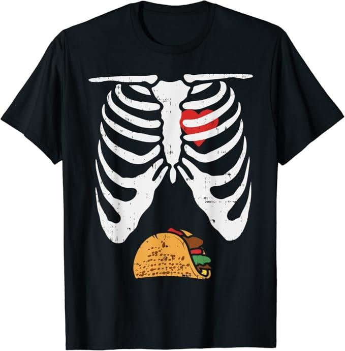Funny Taco Shirts Mexican Food Lovers Halloween Dad Skeleton Taco Belly Funny Pregnancy Couple Menswear Top Casual Classic T-Shirts, Hoodie, Sweatshirt - T-Shirt, Sweatshirt, Hoodie