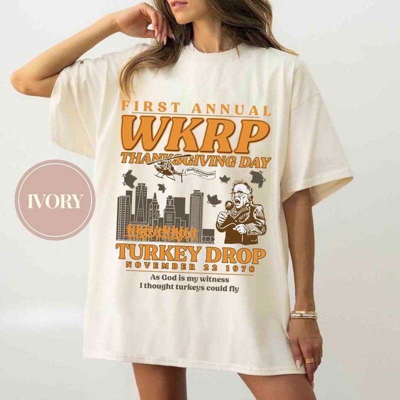 Funny Thanksgiving WKRP Turkey Drop First Annual WKRP Thanksgiving Day Cincinnati OH Shirts T-Shirts, Hoodie, Sweatshirt - T-Shirt, Sweatshirt, Hoodie