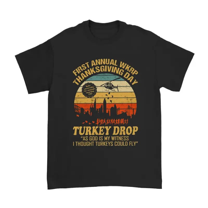 Funny Thanksgiving WKRP Turkey Drop Thanksgiving Day Cincinnati OH Shirts T-Shirts, Hoodie, Sweatshirt - T-Shirt, Sweatshirt, Hoodie