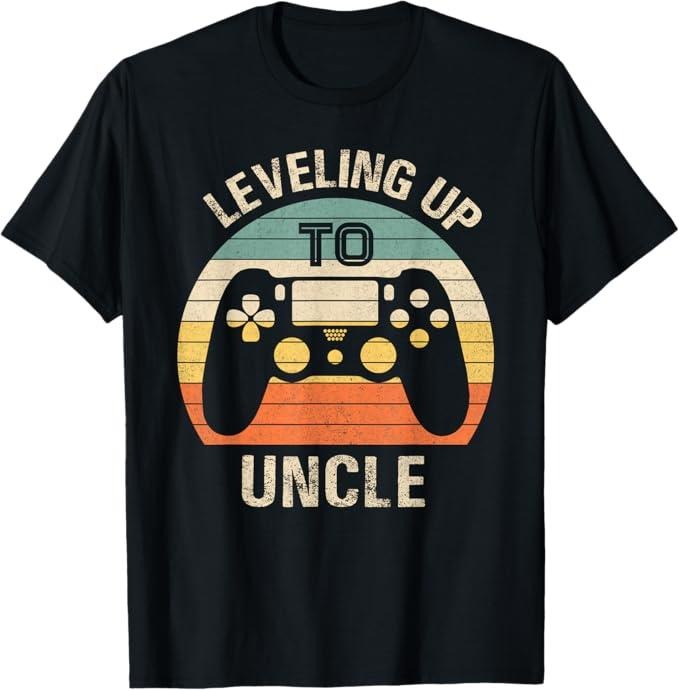 Funny Uncle Shirts Uncle Leveling Up Uncle 2024 Funny Video Gamer Vintage Menswear Casual Cotton T-Shirts, Hoodie, Sweatshirt - T-Shirt, Sweatshirt, Hoodie