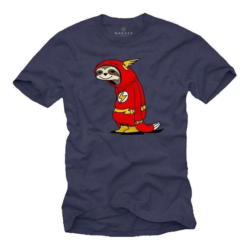 Funny Print Flash Sloth Blue Cool Nerd Him Large Sizes Round Neck S 5XL T-Shirts, Hoodie, Sweatshirt - T-Shirt, Sweatshirt, Hoodie