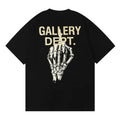 Gallery Dept Skull Hand Bone Finger Car Letter Slogan Short Sleeved Loose Casual Half Sleeved Round Neck Hip Hop Menswear Underwear Human Tropical - T-Shirt, Sweatshirt, Hoodie