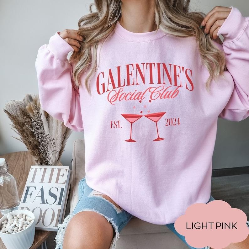 Galentines XOXO Galentine Friends Galentine Party Heart Print ; Cotton Womenswear T-Shirts, Hoodie, Sweatshirt - T-Shirt, Sweatshirt, Hoodie