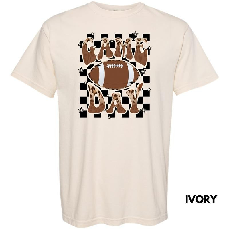 Game Day Checkered Football Comfort Colors 'NLB' T-Shirts, Hoodie, Sweatshirt - T-Shirt, Sweatshirt, Hoodie